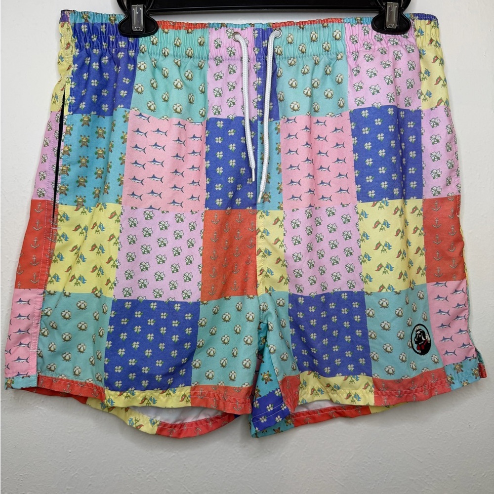 Southern Proper Men’s Patchwork Swimsuit in Multicolor Medium